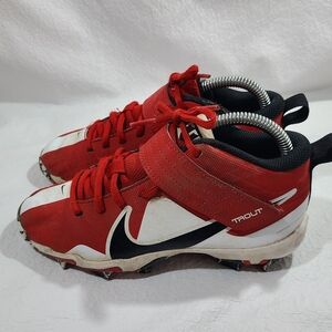 Big Kids Nike Force Trout 7 Keystone Baseball Cleats Size: 3Y Color: Red White
